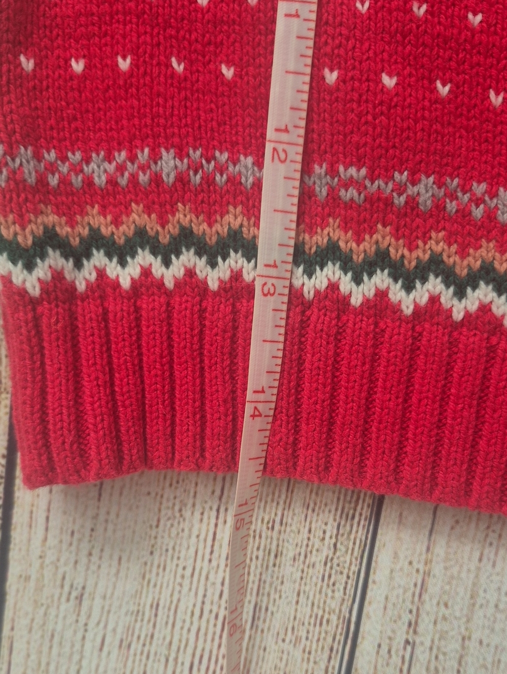 Tommy Bahama Kids Red Fair Isle Christmas Tree Sweater 4T Cotton Blend - Picture 9 of 9